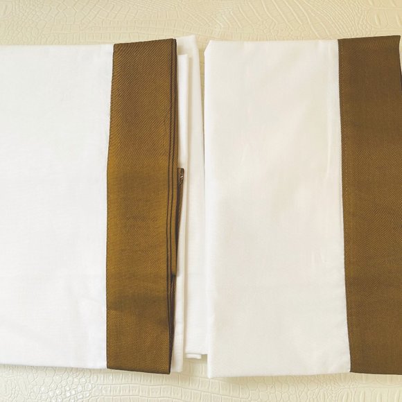 RH Restoration Hardware ITALY 2x Bold Border King Pillowcases 20x40